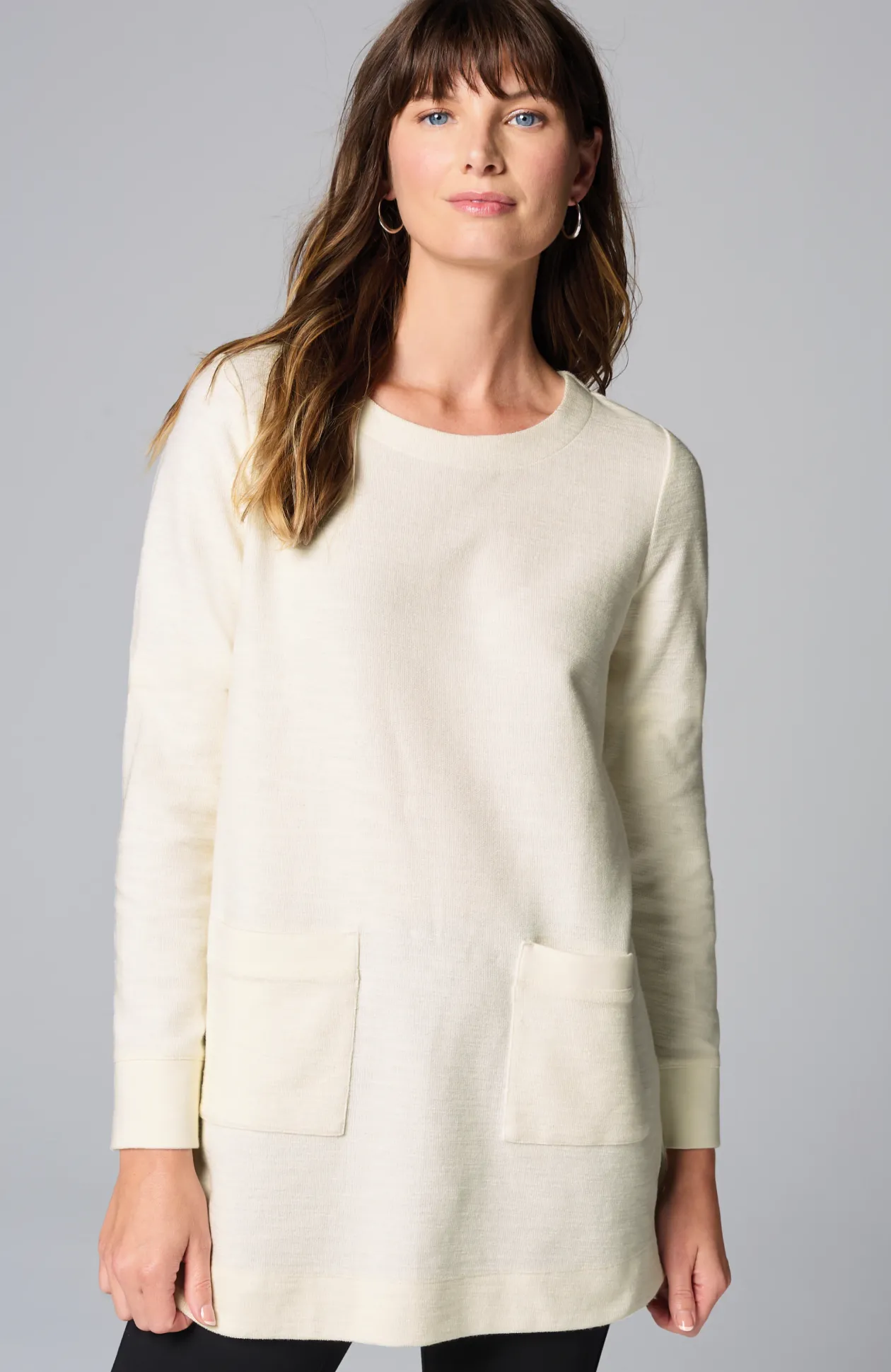Textured Patch-Pocket Tunic