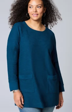 Textured Patch-Pocket Tunic