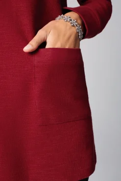Textured Patch-Pocket Tunic
