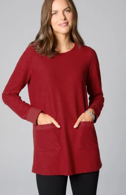 Textured Patch-Pocket Tunic