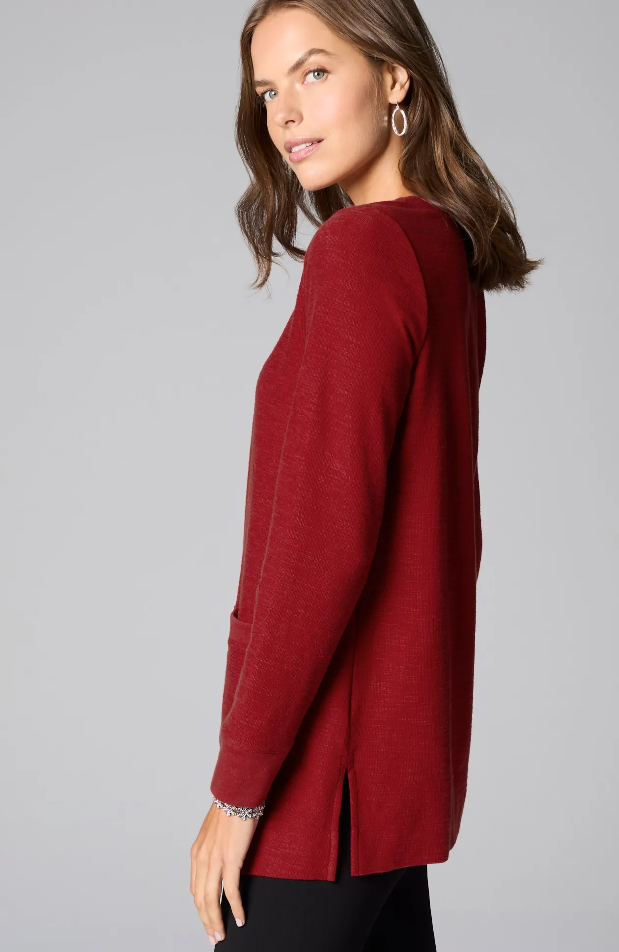 Textured Patch-Pocket Tunic