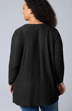 Textured Patch-Pocket Tunic