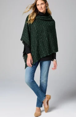 Textured Tweed Poncho