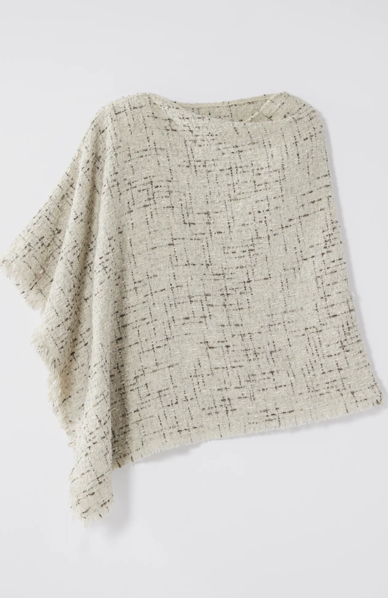 Textured Tweed Poncho