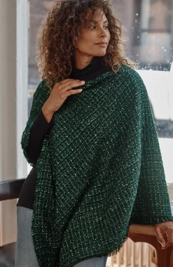 Textured Tweed Poncho