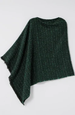 Textured Tweed Poncho