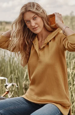Textured-Knit Hoodie Tunic