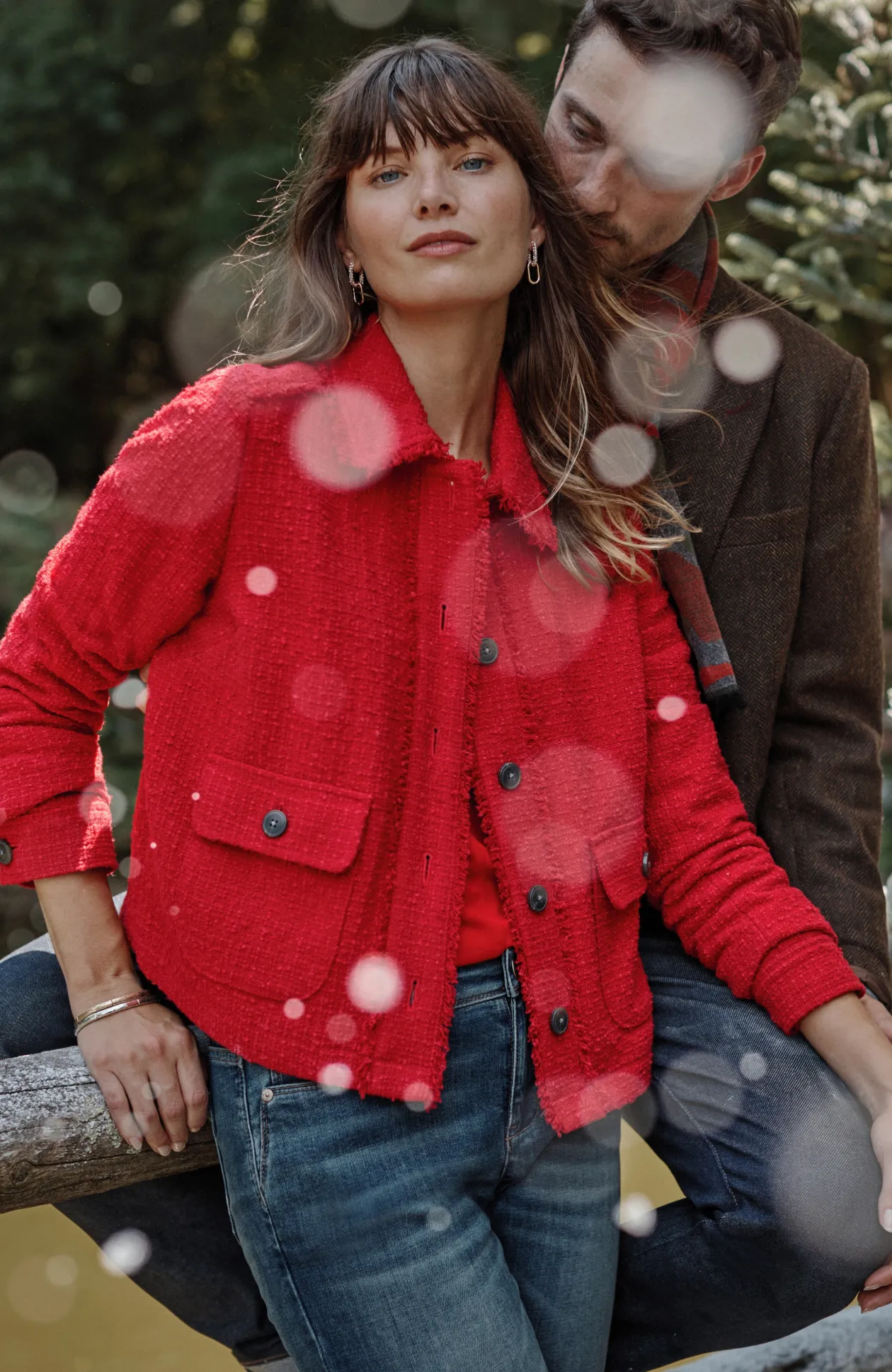 Textured-Tweed Jacket