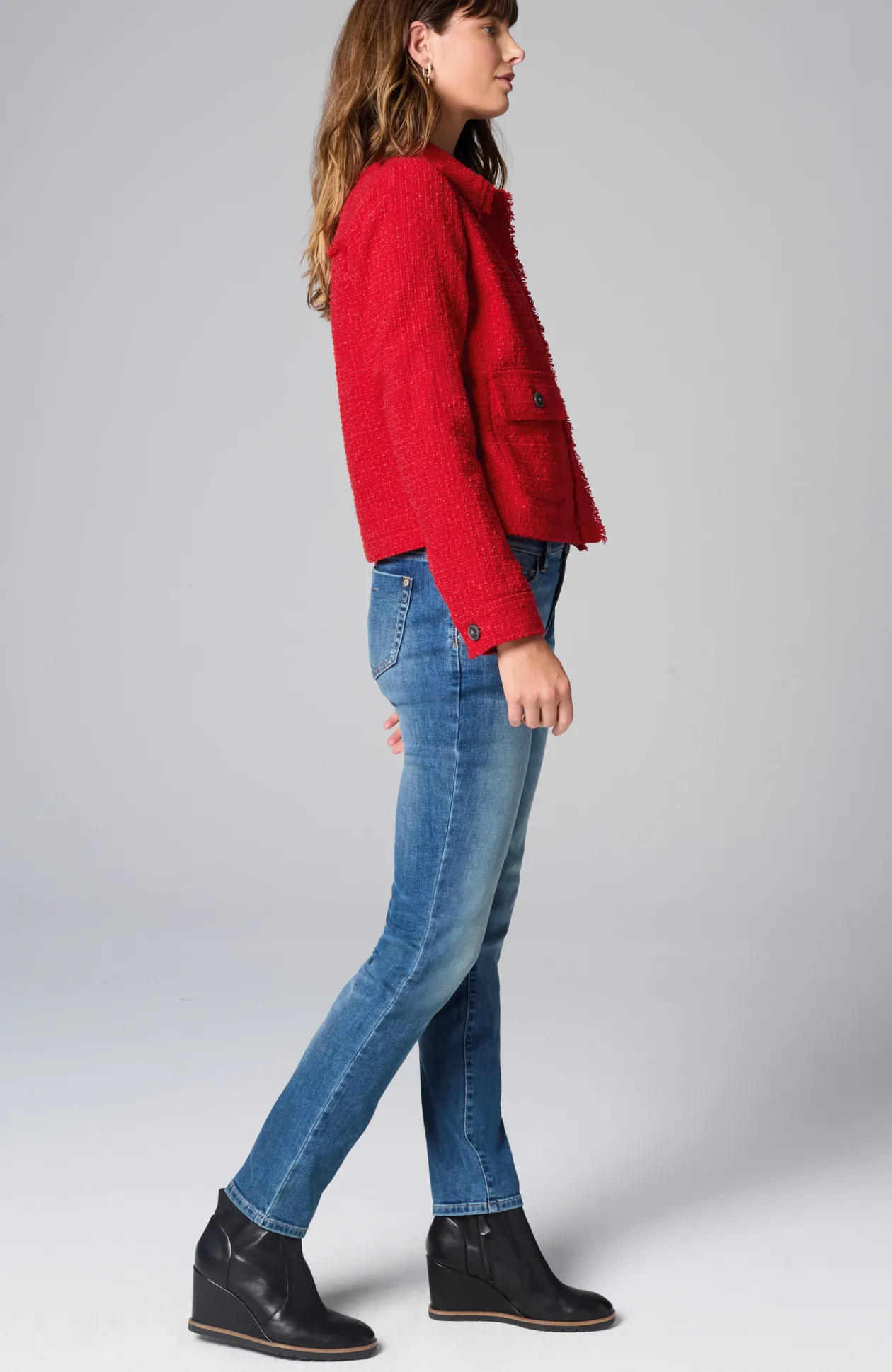 Textured-Tweed Jacket