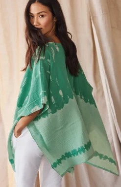 Tie-Dye Cotton-Gauze Poncho