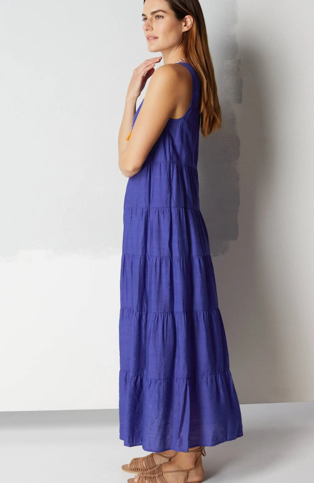 Tiered A-Line Maxi Dress