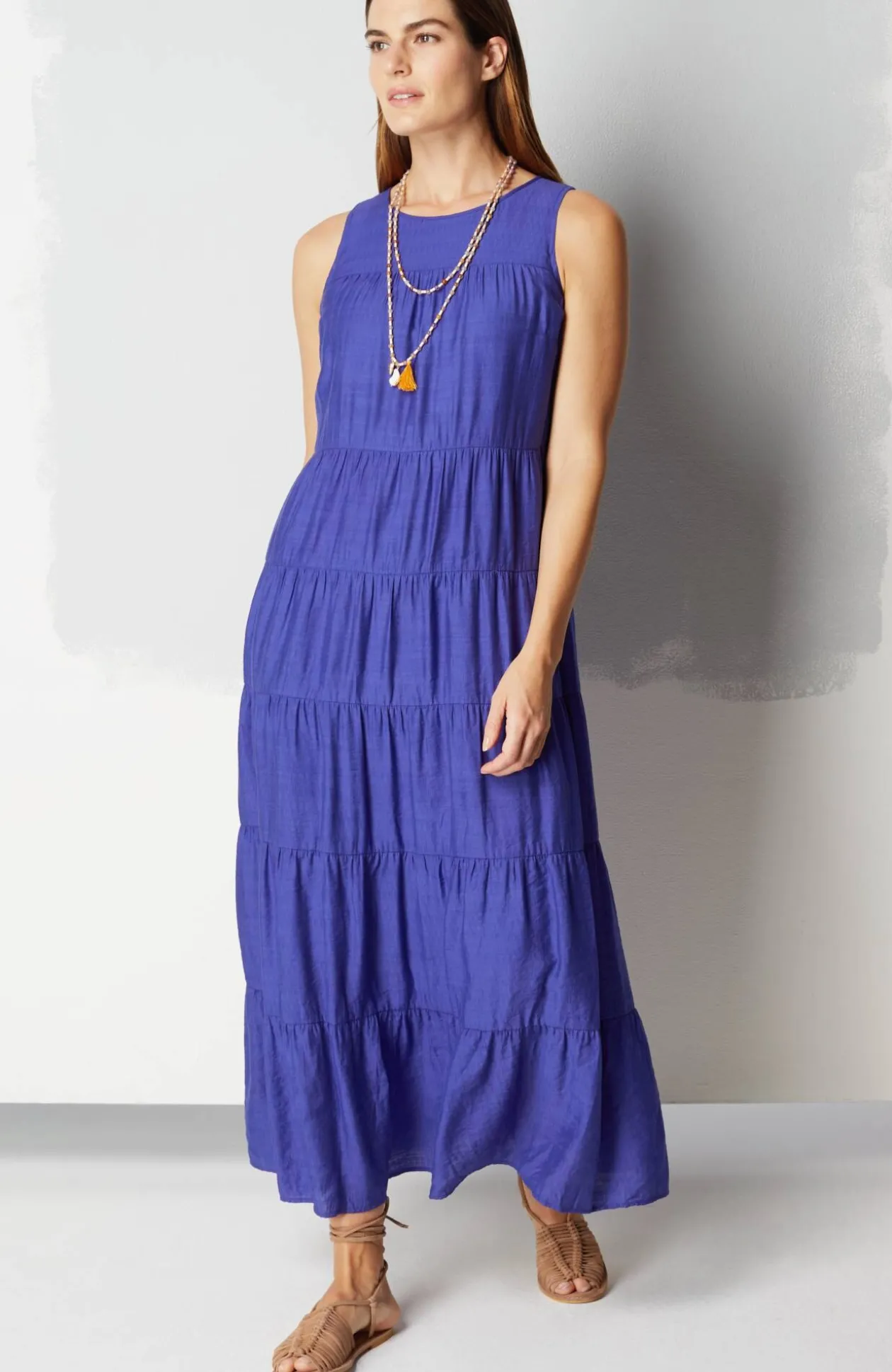 Tiered A-Line Maxi Dress