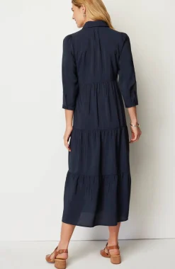 Tiered Maxi Shirtdress