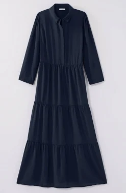 Tiered Maxi Shirtdress