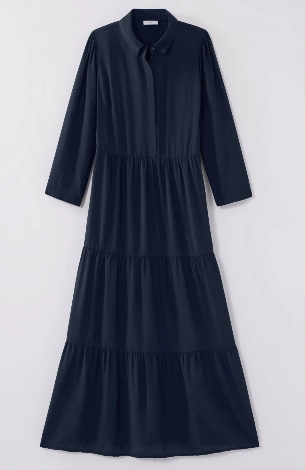 Tiered Maxi Shirtdress