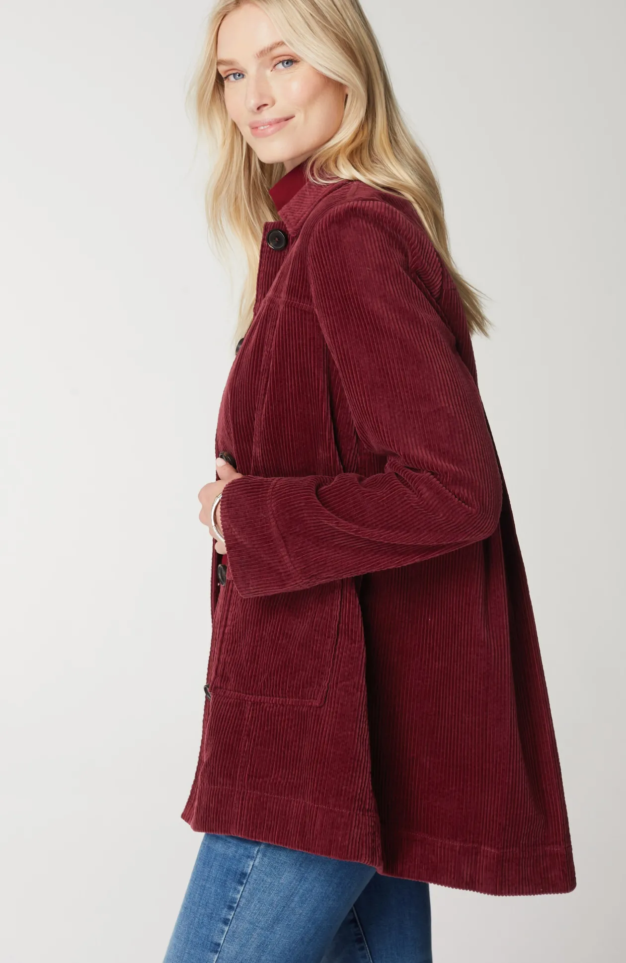 Tumbled-Cord Coat
