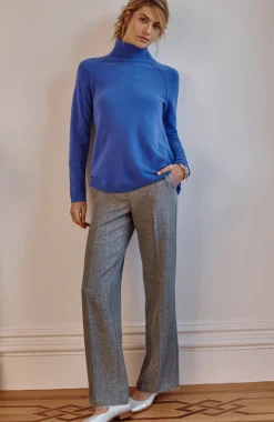 Tweed Wide-Leg Trousers