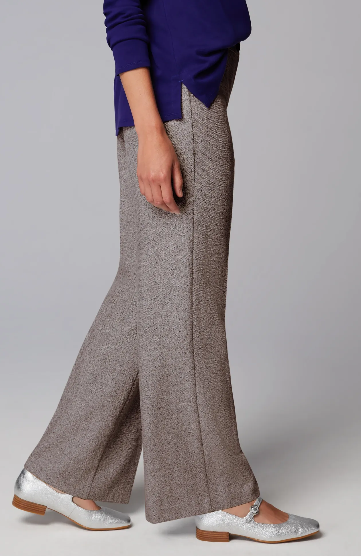 Tweed Wide-Leg Trousers