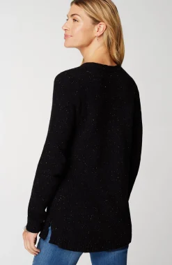 Tweeded-Cotton Sweater Tunic