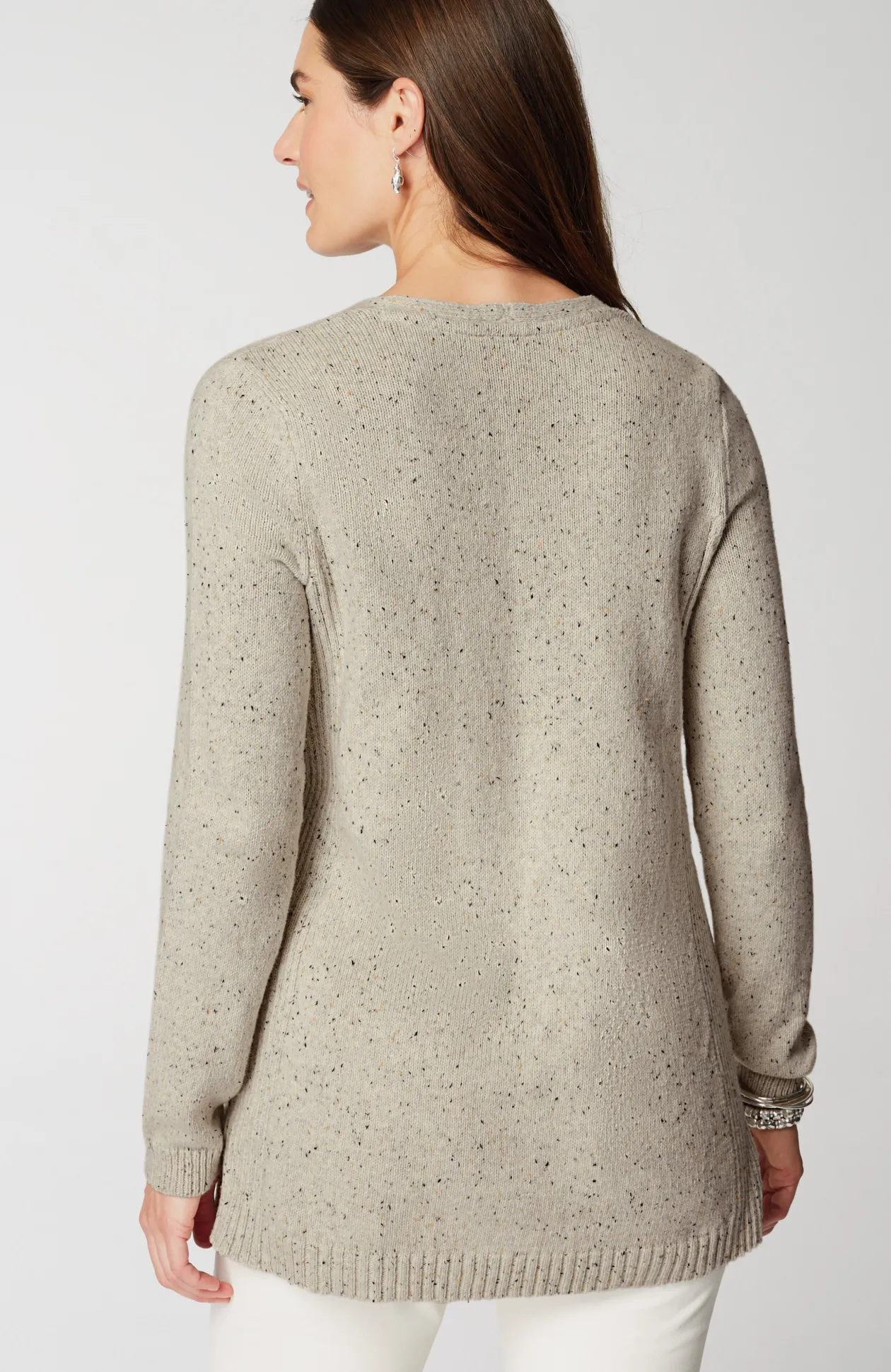 Tweeded-Cotton Sweater Tunic