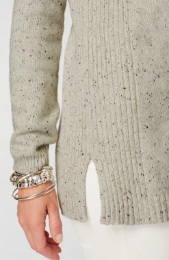 Tweeded-Cotton Sweater Tunic
