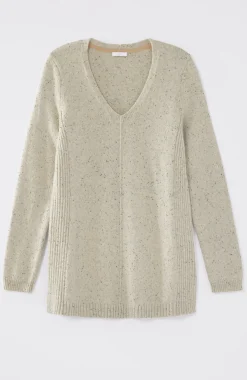 Tweeded-Cotton Sweater Tunic