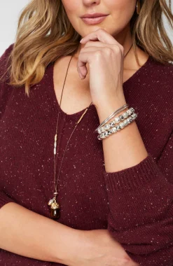 Tweeded-Cotton Sweater Tunic