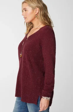 Tweeded-Cotton Sweater Tunic