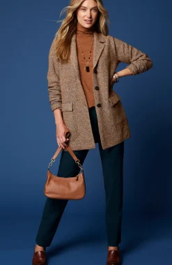 Tweed-Textured Sweater-Jacket