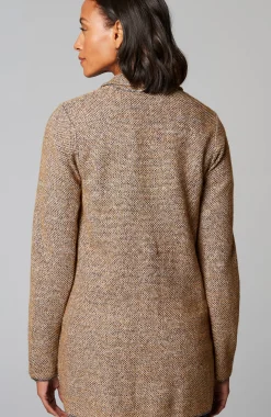 Tweed-Textured Sweater-Jacket