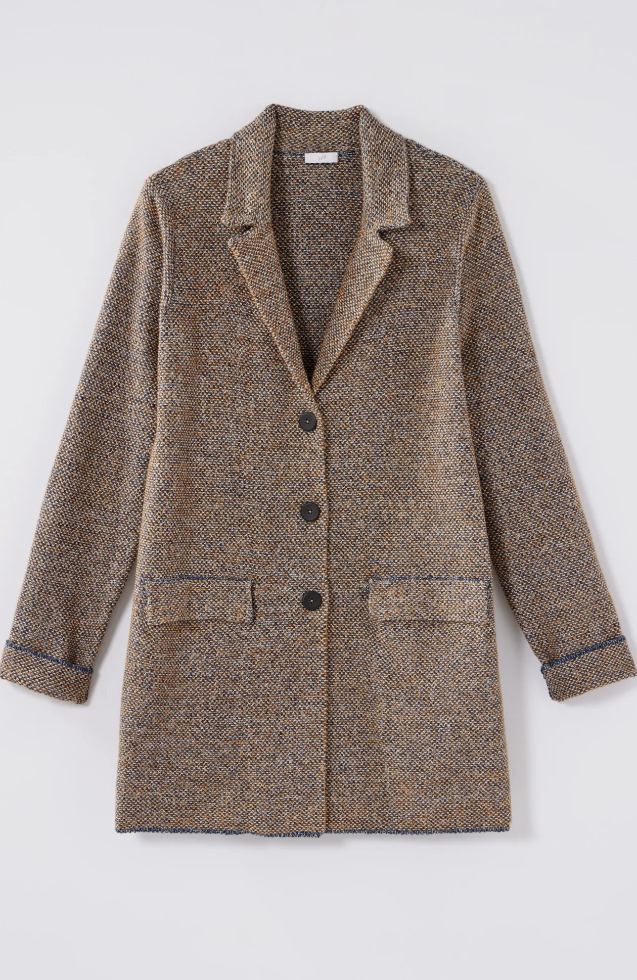Tweed-Textured Sweater-Jacket