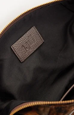 Velvet Leopard-Printed Bag