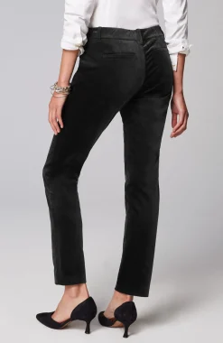 Velveteen-Stretch Slim-Leg Pants