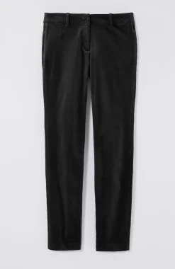 Velveteen-Stretch Slim-Leg Pants
