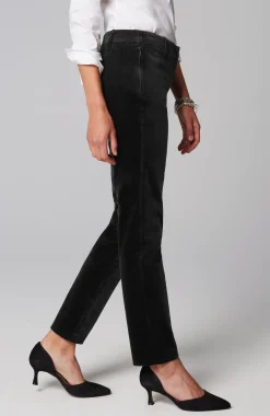 Velveteen-Stretch Slim-Leg Pants