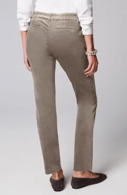 Velveteen-Stretch Slim-Leg Pants