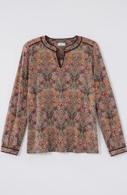 Velvet-Piped Top