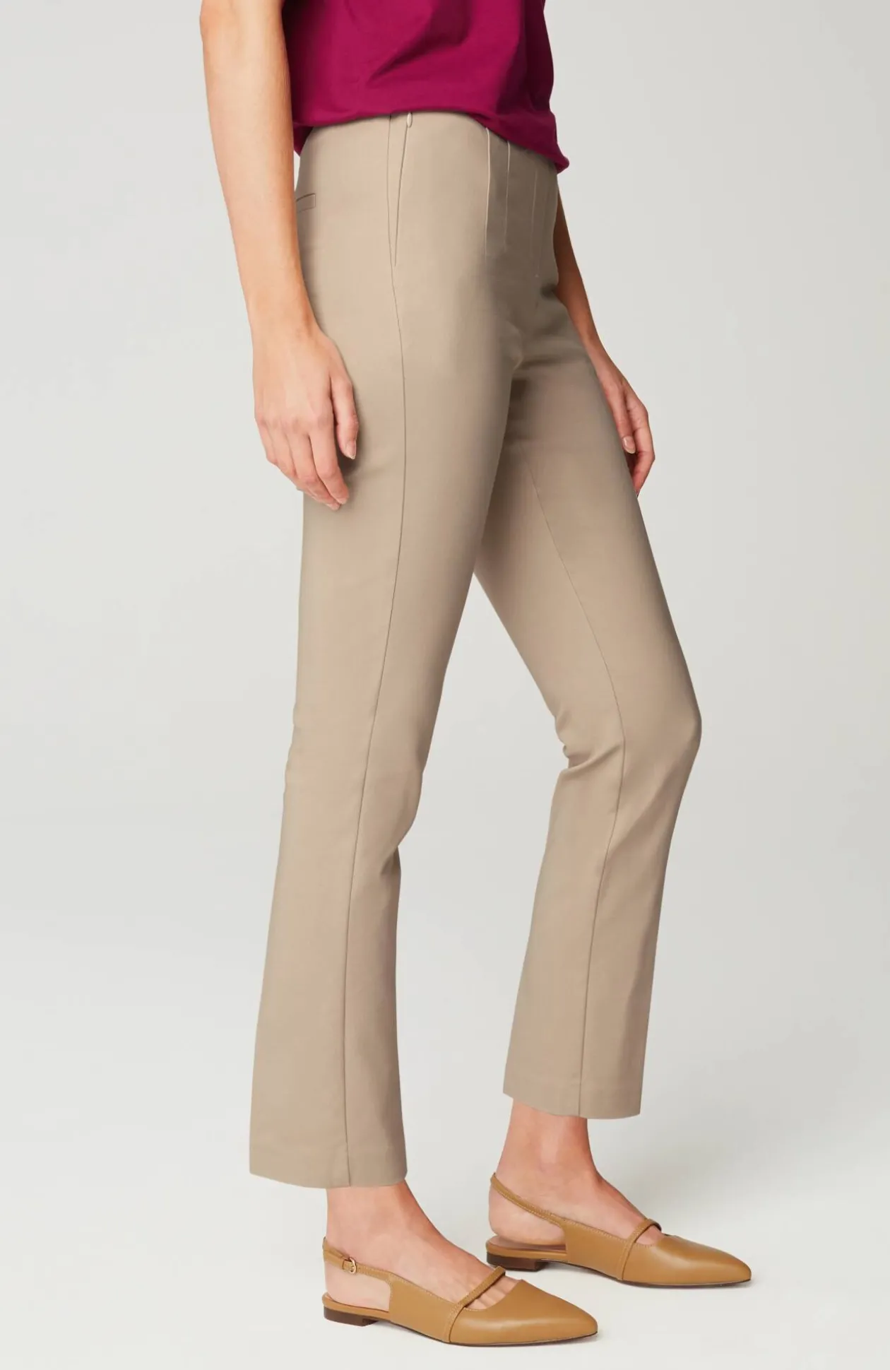 Versatile Cotton-Stretch Slim-Leg Pants