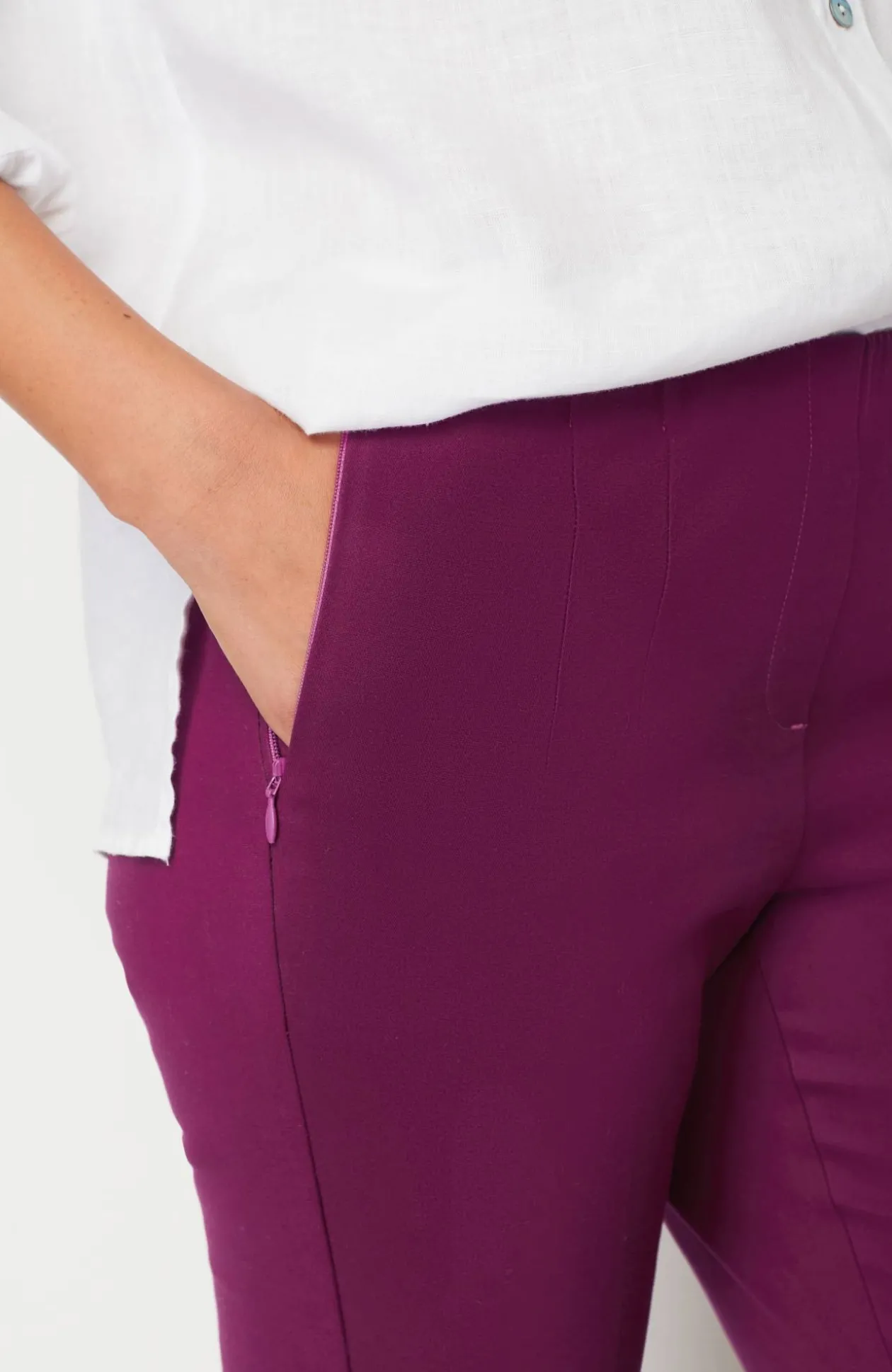 Versatile Cotton-Stretch Slim-Leg Pants
