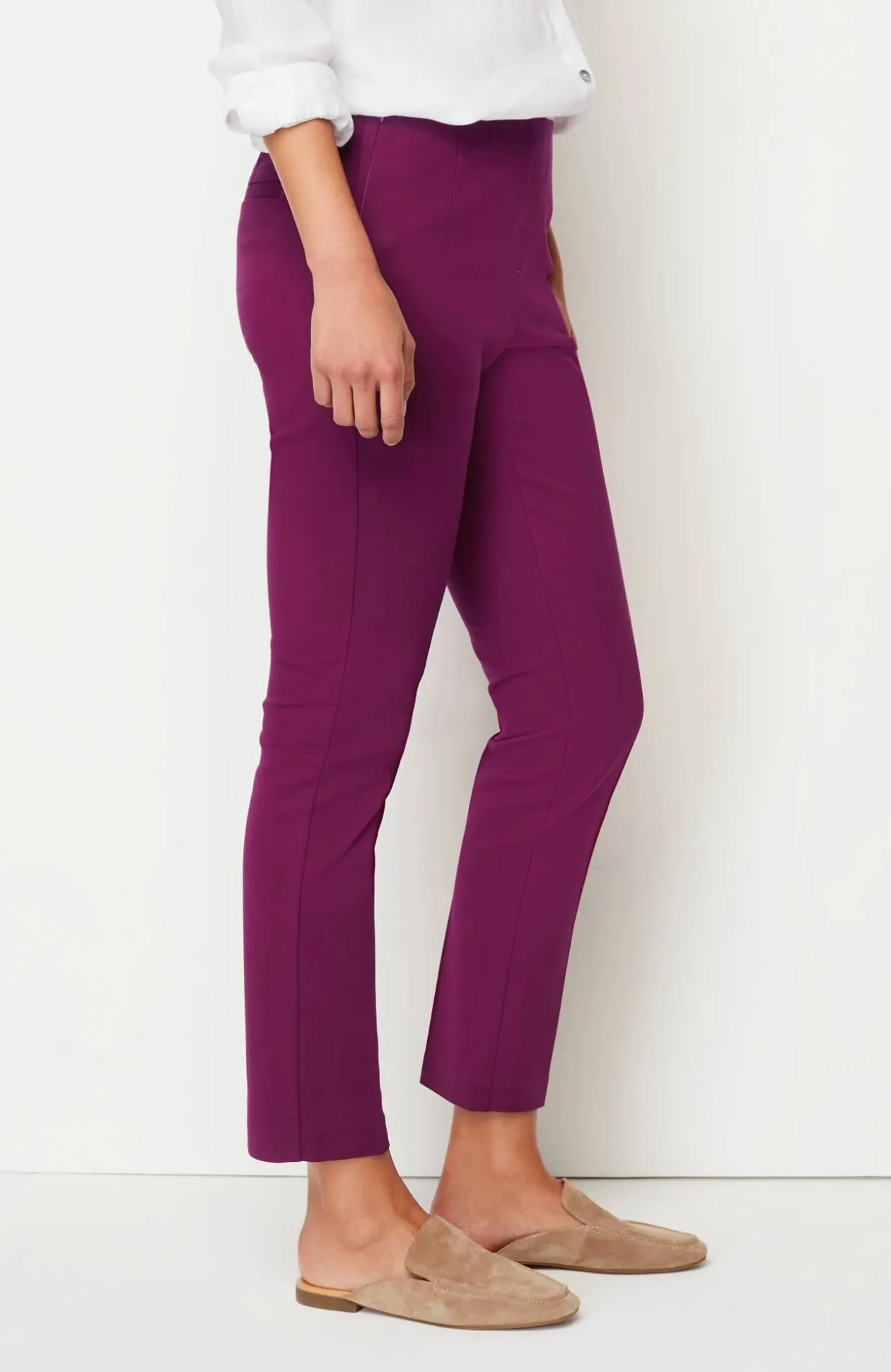Versatile Cotton-Stretch Slim-Leg Pants