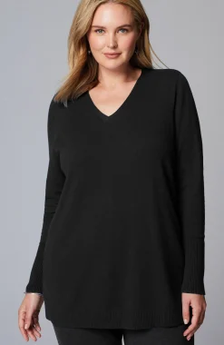 V-Neck Sweater Tunic