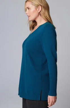 V-Neck Sweater Tunic