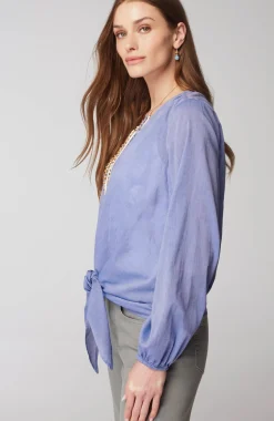 Voile Tie-Front Topper