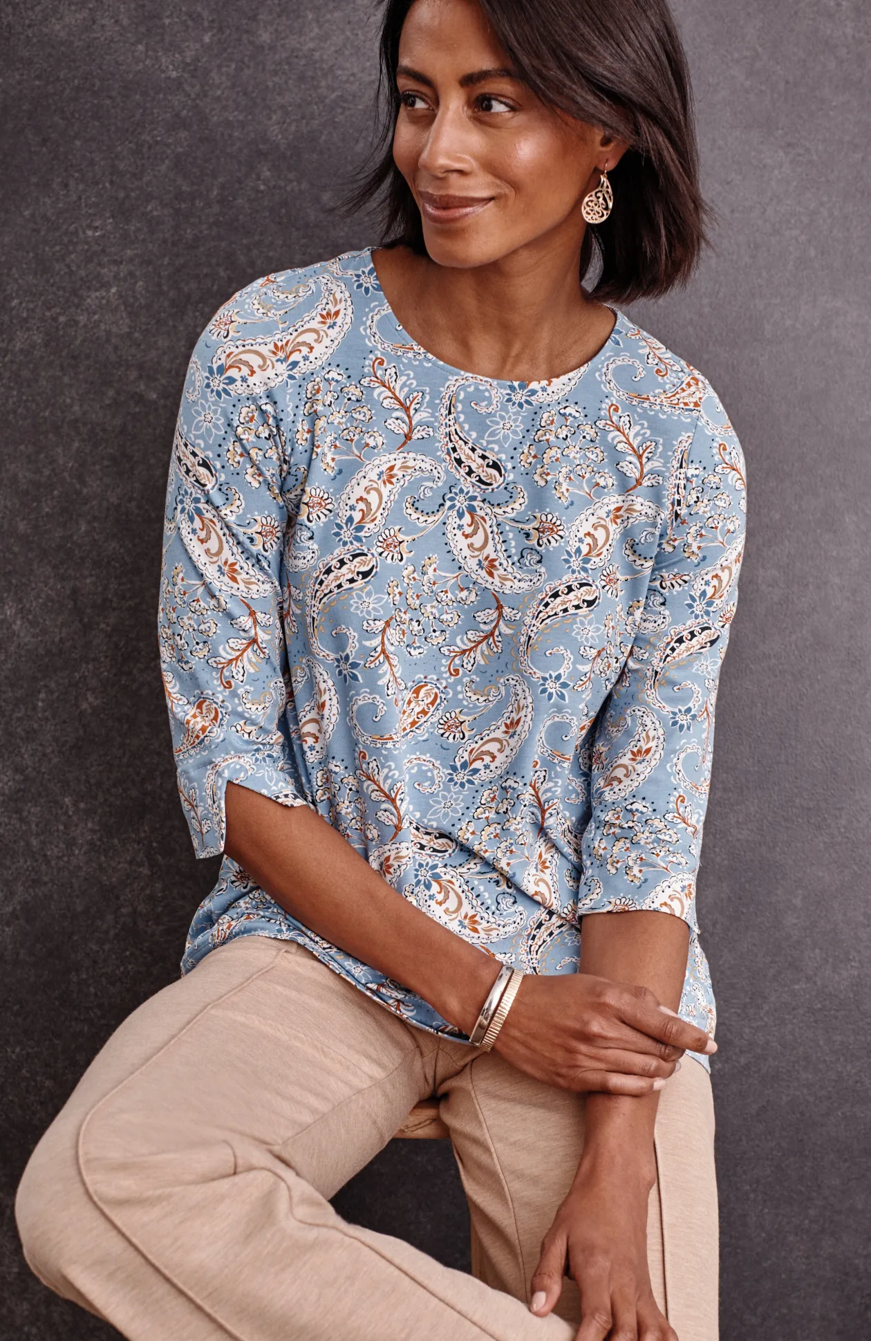Wearever Ballet-Sleeve Crew-Neck Top