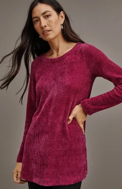 Wearever Boat-Neck Chenille Tunic