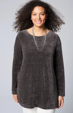 Wearever Boat-Neck Chenille Tunic