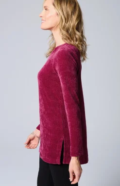 Wearever Boat-Neck Chenille Tunic
