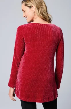 Wearever Boat-Neck Chenille Tunic