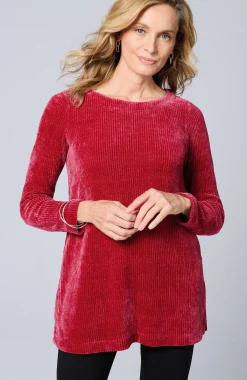 Wearever Boat-Neck Chenille Tunic
