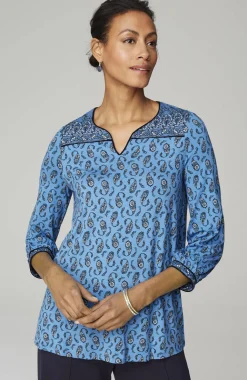 Wearever Border-Yoke Top